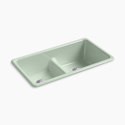 Kohler Iron/Tones Smart Divide 33" top-/undermount double-bowl kitchen sink K-5312-42 - Plumbing Market