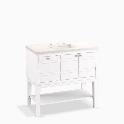 Kohler Helst 36" bathroom vanity cabinet with sink and quartz top K-33524-ASB-0 - Plumbing Market