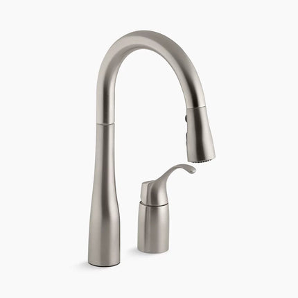 Kohler Simplice Pull-down bar sink faucet with three-function sprayhead K-649-VS - Plumbing Market