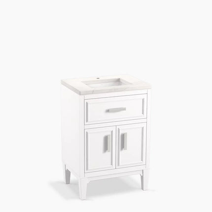 Kohler Southerk 24" bathroom vanity cabinet with sink and quartz top K-33543-ASB-0 - Plumbing Market