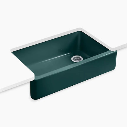 Kohler Whitehaven 35-3/4" undermount single-bowl farmhouse kitchen sink K-6489-17 - Plumbing Market