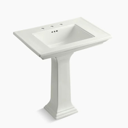 Kohler Memoirs Stately 30-3/4" rectangular pedestal bathroom sink K-2268-8-NY - Plumbing Market