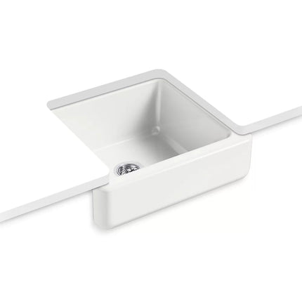 Kohler Whitehaven 23-1/2" undermount single-bowl farmhouse kitchen sink K-5664-FF - Plumbing Market