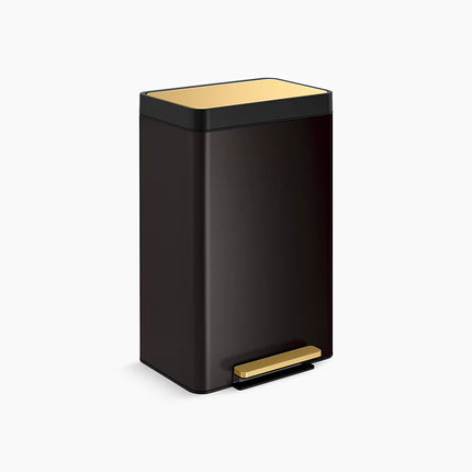 Kohler 13-gallon stainless steel step trash can K-20940-BSB - Plumbing Market