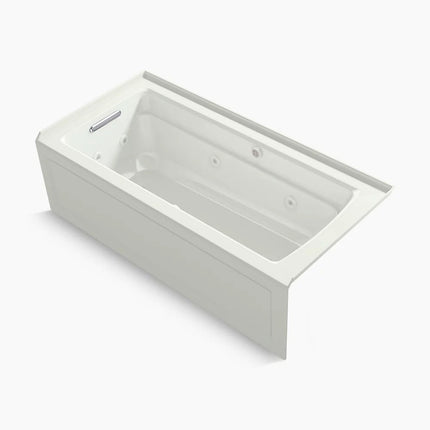 Kohler Archer 66" x 32" alcove Heated BubbleMassage air bath and whirlpool, left drain K-1949-XGHLA-NY - Plumbing Market