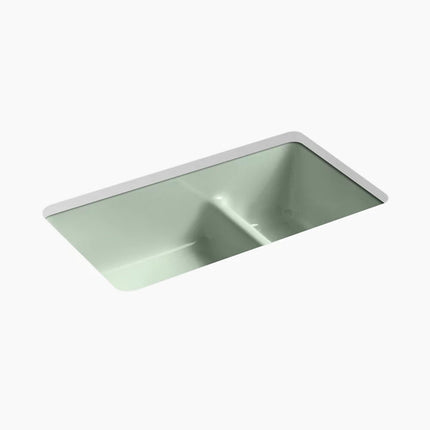 Kohler Iron/Tones Smart Divide 33" top-/undermount double-bowl kitchen sink K-6625-42 - Plumbing Market