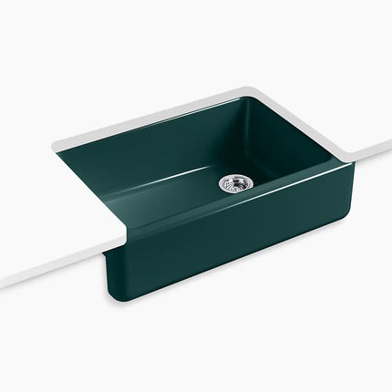 Kohler Whitehaven 32-3/4" undermount single-bowl farmhouse kitchen sink K-5827-17 - Plumbing Market