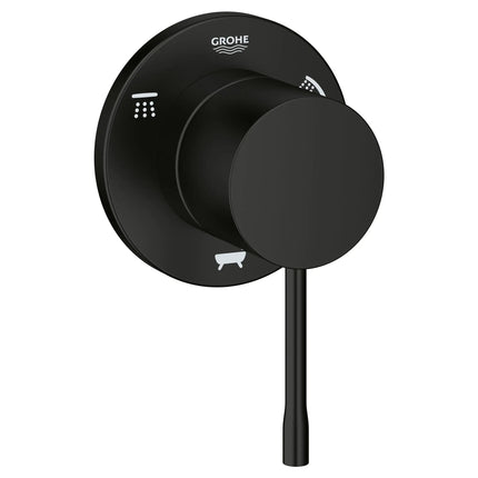 Grohe ESSENCE NEW 3-WAY DIVERTER TRIM Matte Black 292032431 - Plumbing Market