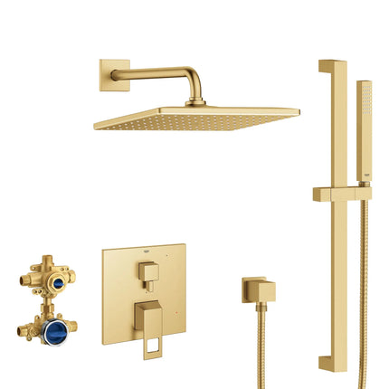 Grohe EUROCUBE PBV RAIN SHWR SET 1.75GPM US Brushed Cool Sunrise 29432GN0 - Plumbing Market