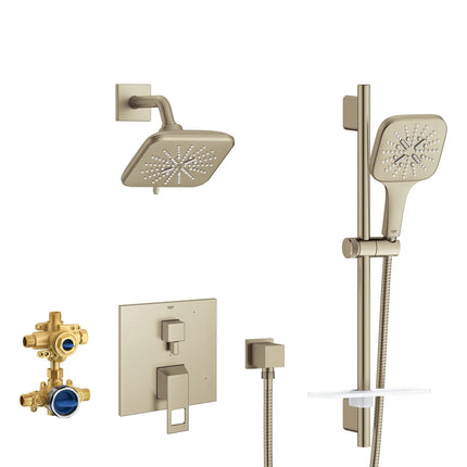 Grohe EUROCUBE PBV SHWR SET 1.75GPM US Brushed Nickel 29433EN0 - Plumbing Market