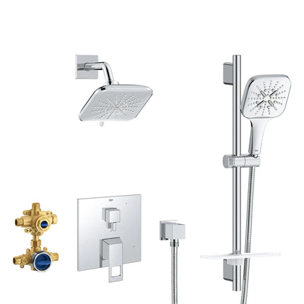Grohe EUROCUBE PBV SHWR SET 1.75GPM US Chrome 29433000 - Plumbing Market