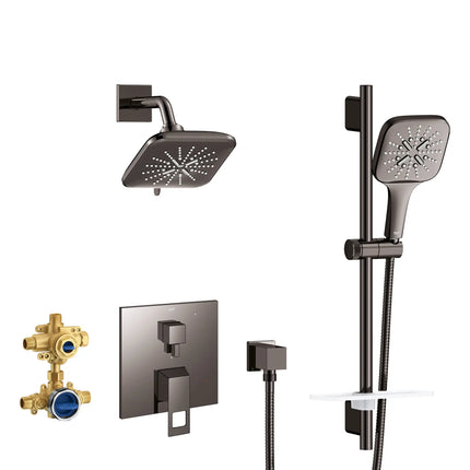 Grohe EUROCUBE PBV SHWR SET 1.75GPM US Hard Graphite 29433A00 - Plumbing Market