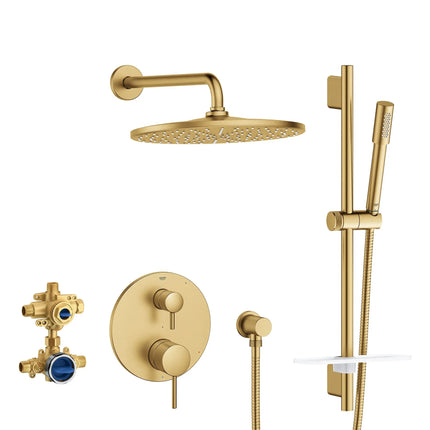 Grohe TIMELESS PBV RAIN SHWR SET 1.75GPM US Brushed Cool Sunrise 29430GN0 - Plumbing Market