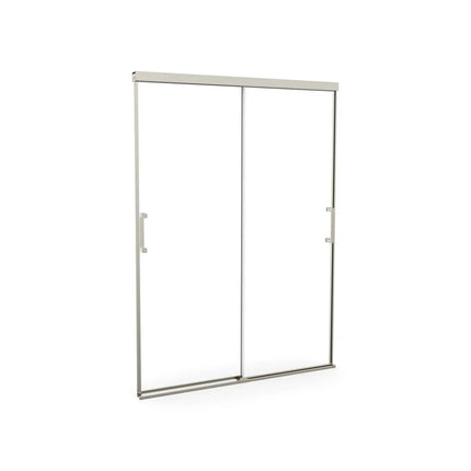 Incognito 74 51-54 x 74 in. 8mm Bypass Shower Door for Alcove Installation with Clear glass in Brushed Nickel - Plumbing Market