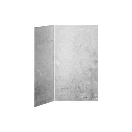 Kalia 48x36 Concrete #200 48x36 2-Panel Shower Wall Kit for Corner Installation - Concrete #200 Gloss WA2007-200-001 - Plumbing Market