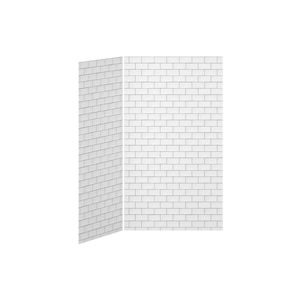 Kalia 48x36 Tiles #700 48x36 2-Panel Shower Wall Kit for Corner Installation - Tiles #700 Gloss WA2007-700-001 - Plumbing Market