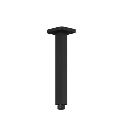 Kalia Ceiling Square Arm With Flange Matte Black 104300-160 - Plumbing Market