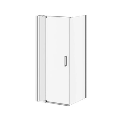Kalia DISTINK (Box 1 of 2) 36''x77'' 2-Panel Pivot Shower Door for Corner Inst. (Reversible) Chrome Clear Duraclean Glass DR1743-110-003 - Plumbing Market