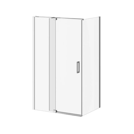 Kalia DISTINK (Box 1 of 2) 48''x77'' 2-Panel Pivot Shower Door for Corner Inst. (Reversible) Chrome Clear Duraclean Glass DR1745-110-003 - Plumbing Market