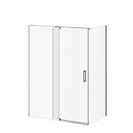 Kalia DISTINK (Box 1 of 2) 60''x77'' 2-Panel Pivot Shower Door for Corner Inst. (Reversible) Chrome Clear Duraclean Glass DR1747-110-003 - Plumbing Market