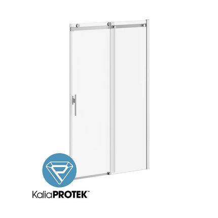 Kalia KONCEPT EVO with KaliaProtek48''x77'' Sliding Shower Door Duraclean Glass with Film - Fixed Panel and Mobile Panel for Alcove Installation (Left Opening) Chrome DR2048-110-005 - Plumbing Market