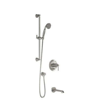 Kalia RUSTIK PB2 (Valve Not Included) : Pressure Balance Tub and Shower System Pure Nickel PVD BF1516-125 - Plumbing Market