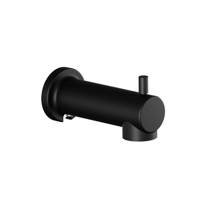 Kalia Round Tub Spout with Diverter and Slip-Fit Installation Matte Black 106540-160 - Plumbing Market
