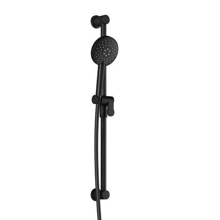 Kalia RoundOne 2-Jet Handshower, Wallbar and 60'' Flexible and Soft PVC Hose Assembly Matte Black BF1635-160 - Plumbing Market