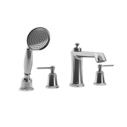 Kalia Rustik Four Piece Deck Mount Bathtub Faucet With Hand Shower - Plumbing Market