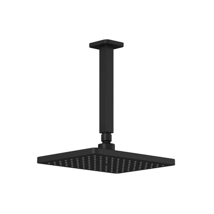 Kalia SquareOne 260mm x 188mm (10 ¼'' x 7 ⅜'') Rainhead and Vertical Ceiling Arm Matte Black BF1646-160 - Plumbing Market