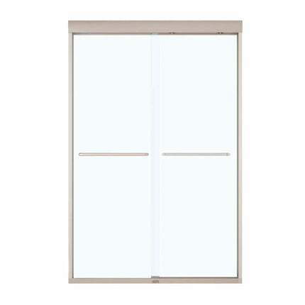 Kameleon 43-47 x 71 in. 8 mm Bypass Shower Door for Alcove Installation with Clear glass in Brushed Nickel - Plumbing Market