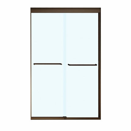 Kameleon 43-47 x 71 in. 8 mm Bypass Shower Door for Alcove Installation with Clear glass in Dark Bronze - Plumbing Market