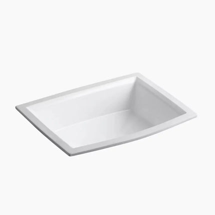 Kohler Archer 20 Inch Rectangular Undermount Bathroom Sink in White - Plumbing Market