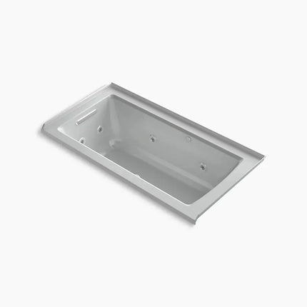 Kohler Archer 60" x 30" alcove Heated BubbleMassage air bath and whirlpool, left drain K-1947-XHGHL-95 - Plumbing Market