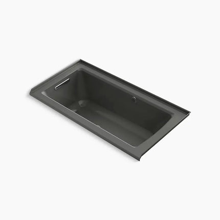 Kohler Archer 60" x 30" alcove Heated BubbleMassage air bath with Bask heated surface, left drain K-1947-GHLW-58 - Plumbing Market