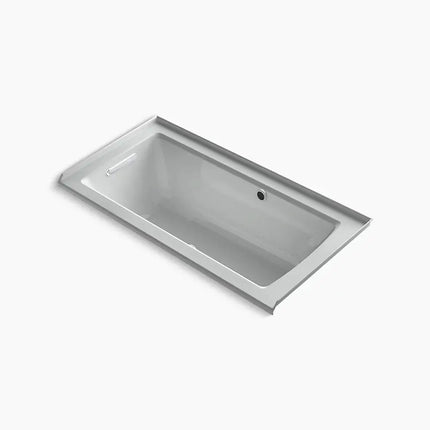 Kohler Archer 60" x 30" alcove Heated BubbleMassage air bath with Bask heated surface, left drain K-1947-GHLW-95 - Plumbing Market