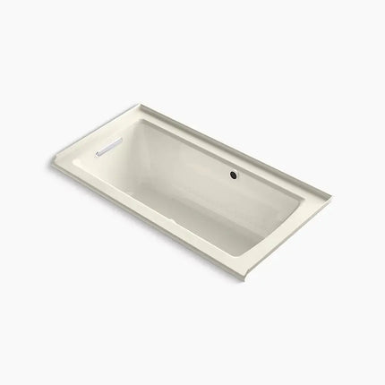 Kohler Archer 60" x 30" alcove Heated BubbleMassage air bath with Bask heated surface, left drain K-1947-GHLW-96 - Plumbing Market