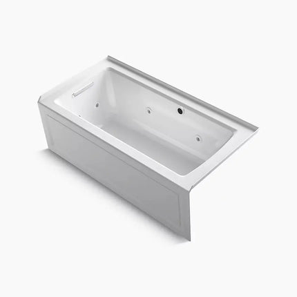 Kohler Archer 60" x 30" alcove whirlpool bath with Bask heated surface, left drain K-1947-LAW-0 - Plumbing Market