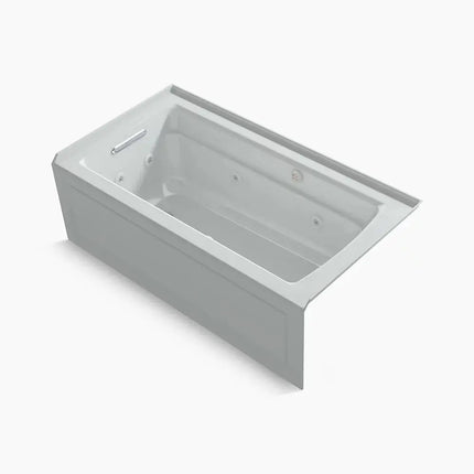 Kohler Archer 60" x 32" alcove Heated BubbleMassage air bath and whirlpool, left drain K-1122-XGHLA-95 - Plumbing Market