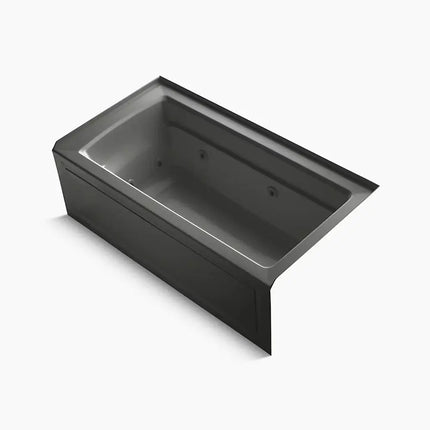 Kohler Archer 60" x 32" alcove heated whirlpool bath, right drain K-1122-HR-58 - Plumbing Market