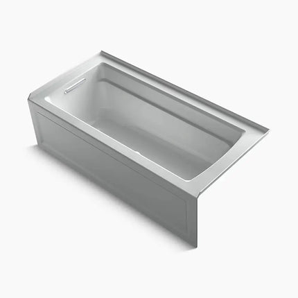 Kohler Archer 66" x 32" alcove Heated BubbleMassage air bath, left drain K-1949-GHLA-95 - Plumbing Market