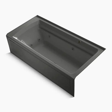 Kohler Archer 72" x 36" alcove whirlpool bath with Bask heated surface, right drain K-1124-RAW-58 - Plumbing Market