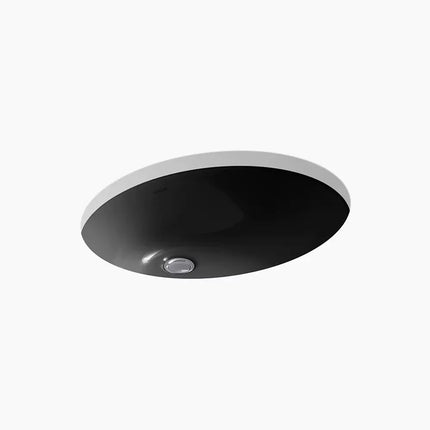 Kohler Caxton 21-1/4" Oval Undermount Bathroom Sink in Black - Plumbing Market