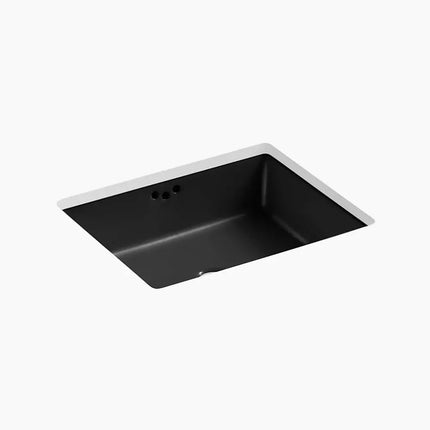 Kohler Kathryn 19-3/4" rectangular undermount bathroom sink in black - Plumbing Market