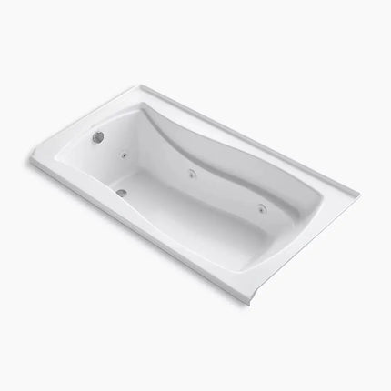 Kohler Mariposa 66" x 36" alcove whirlpool bath with Bask heated surface, left drain K-1224-LW-0 - Plumbing Market