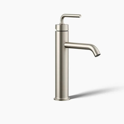 Kohler Purist Tall single-handle bathroom sink faucet with Lever handle, 1.2 gpm K-14404-4A-BN - Plumbing Market