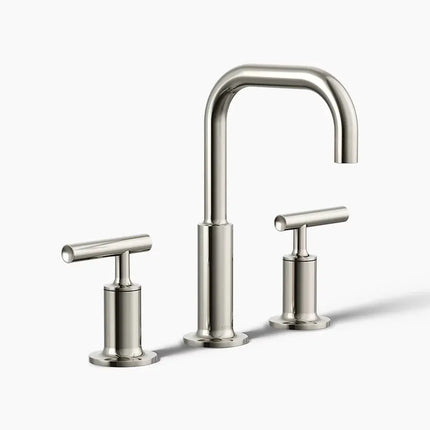 Kohler Purist Widespread bathroom sink faucet with Lever handles, 1.2 gpm K-14406-4-SN - Plumbing Market
