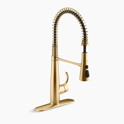 Kohler Simplice Semi-professional kitchen sink faucet with three-function sprayhead K-22033-2MB - Plumbing Market