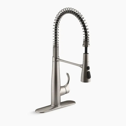Kohler Simplice Semi-professional kitchen sink faucet with three-function sprayhead K-22033-VS - Plumbing Market
