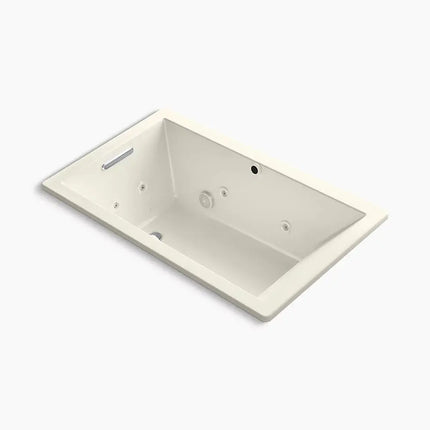 Kohler Underscore 60" x 36" drop-in Heated BubbleMassage air bath with whirlpool K-1849-XHGH-96 - Plumbing Market